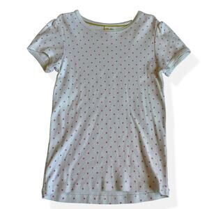 Mini Boden Pink Polka Dot Pointelle Shirt 8-9